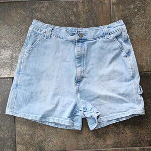 Vintage Riveted by Lee Shorts Carpenter Womens 12 Denim High Waist 90s Hammer